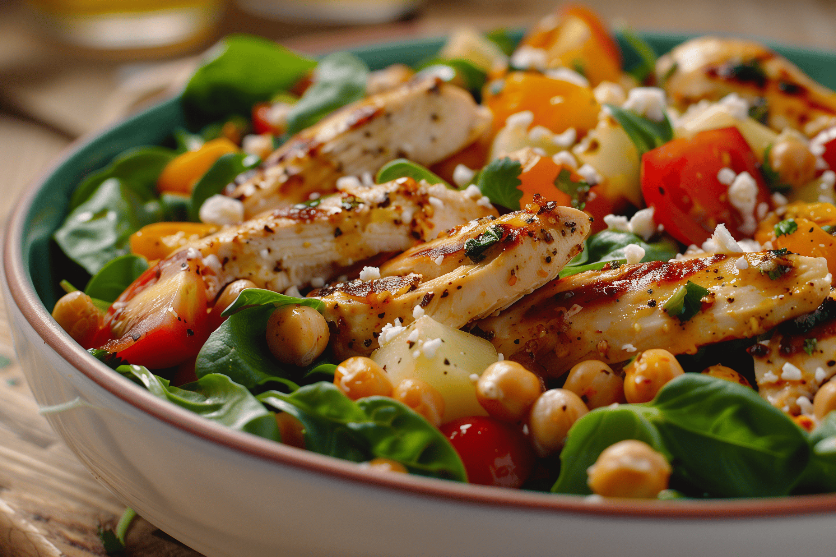 Chickpea chicken salad