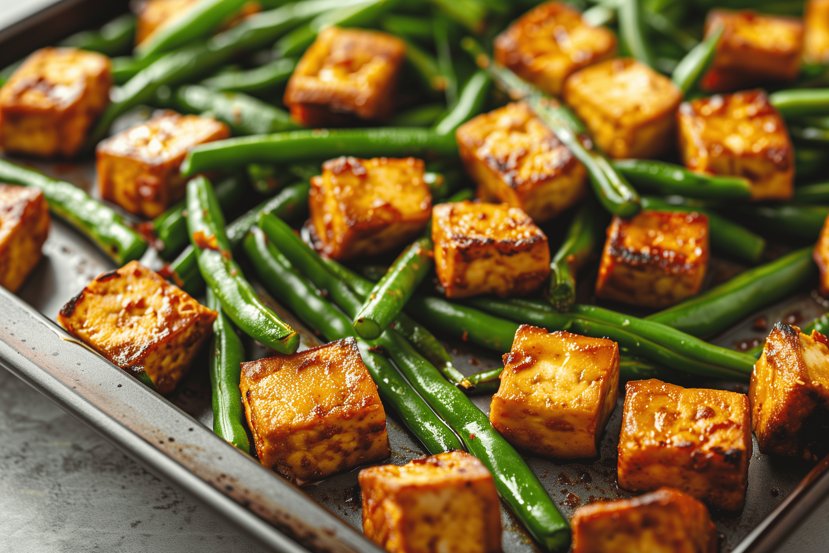 Sheet Pan Spicy Tofu