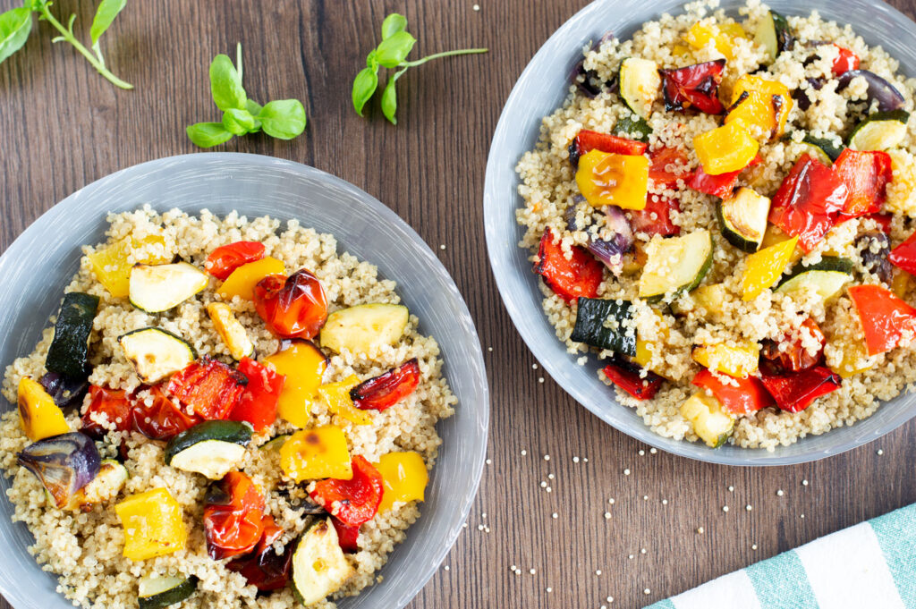 Quinoa and roasted vegetables