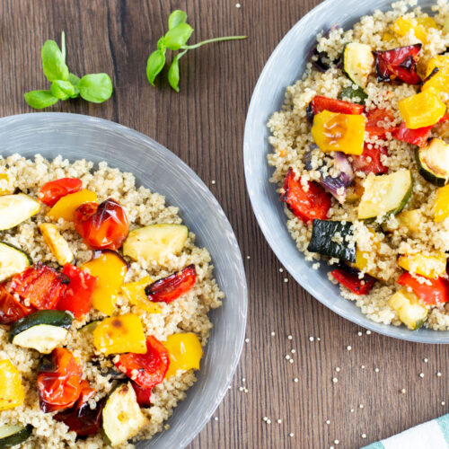 Quinoa and roasted vegetables