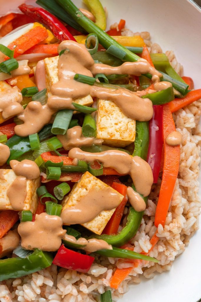 Peanut Sauce Stir Fry Vegetables