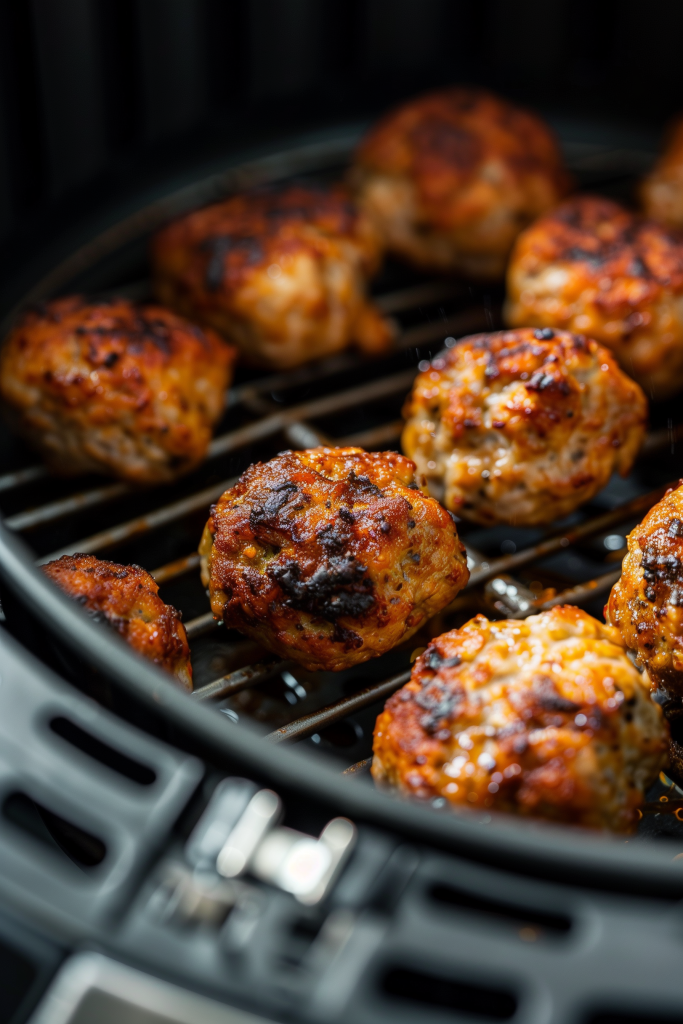 Air fryer turkey meatballs