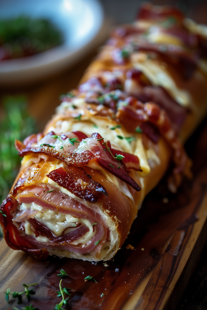 Bacon cream cheese roll