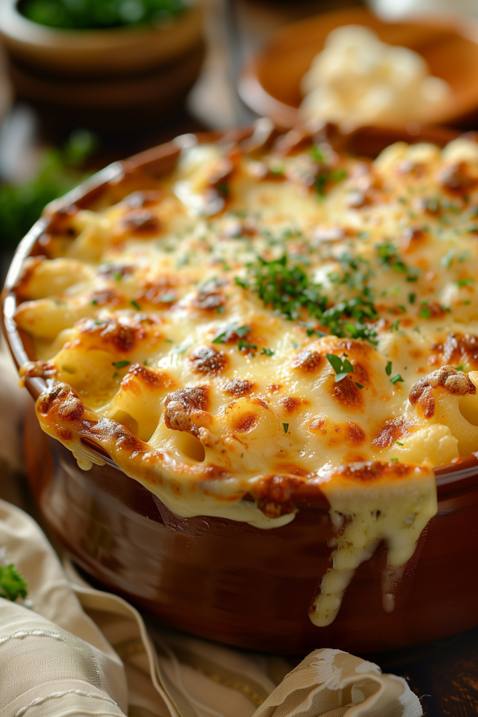 Low-carb cauliflower mac n cheese