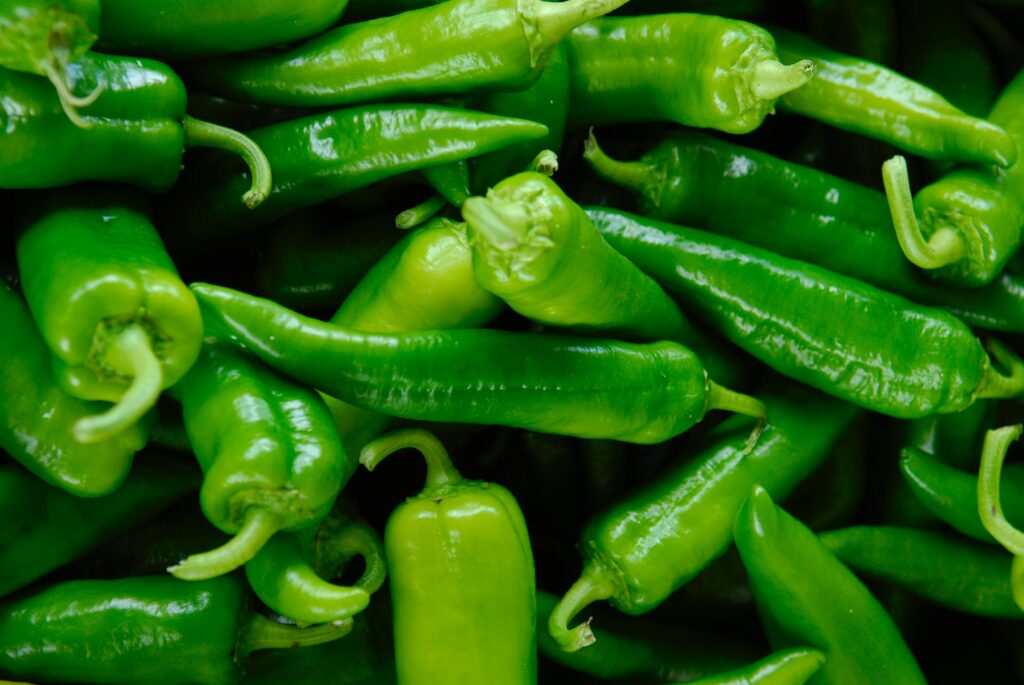 An image of green chili peppers