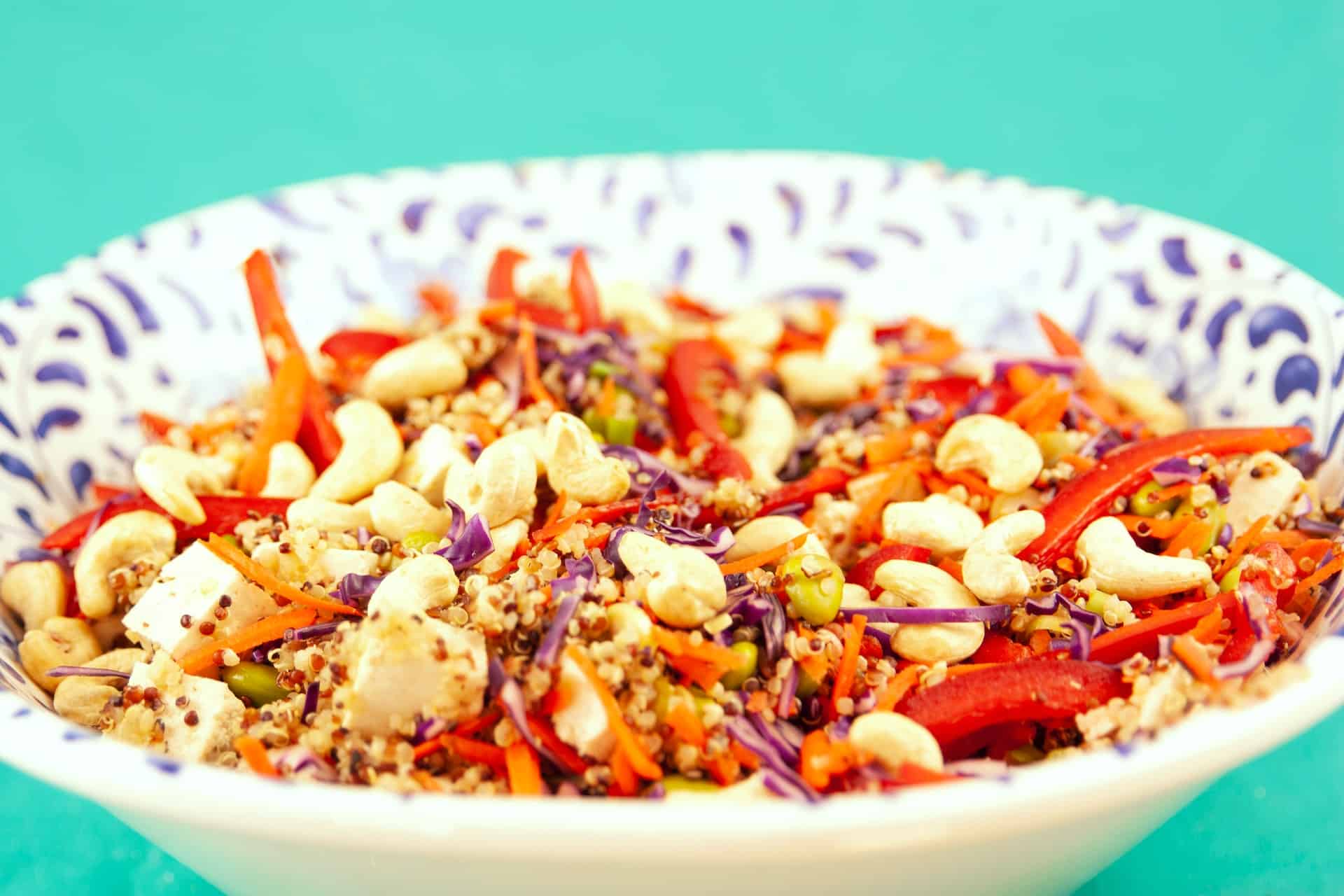 An image of a quinoa salad in a bowl