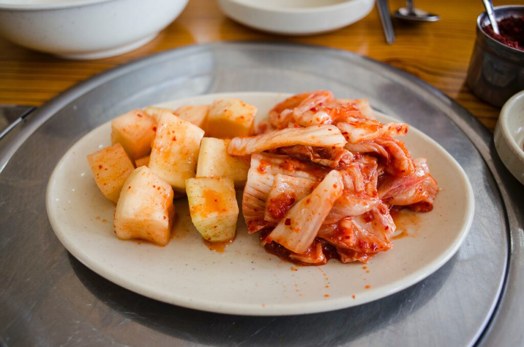 Kimchi on a plate