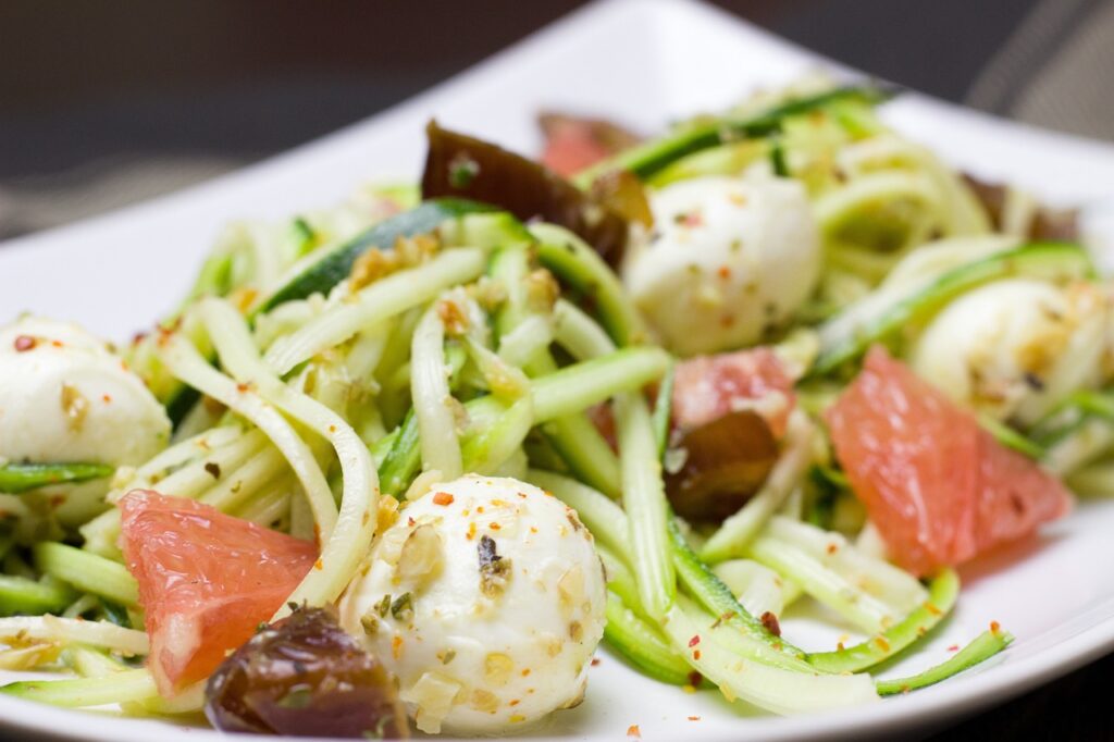 A zucchinni recipe on a plate