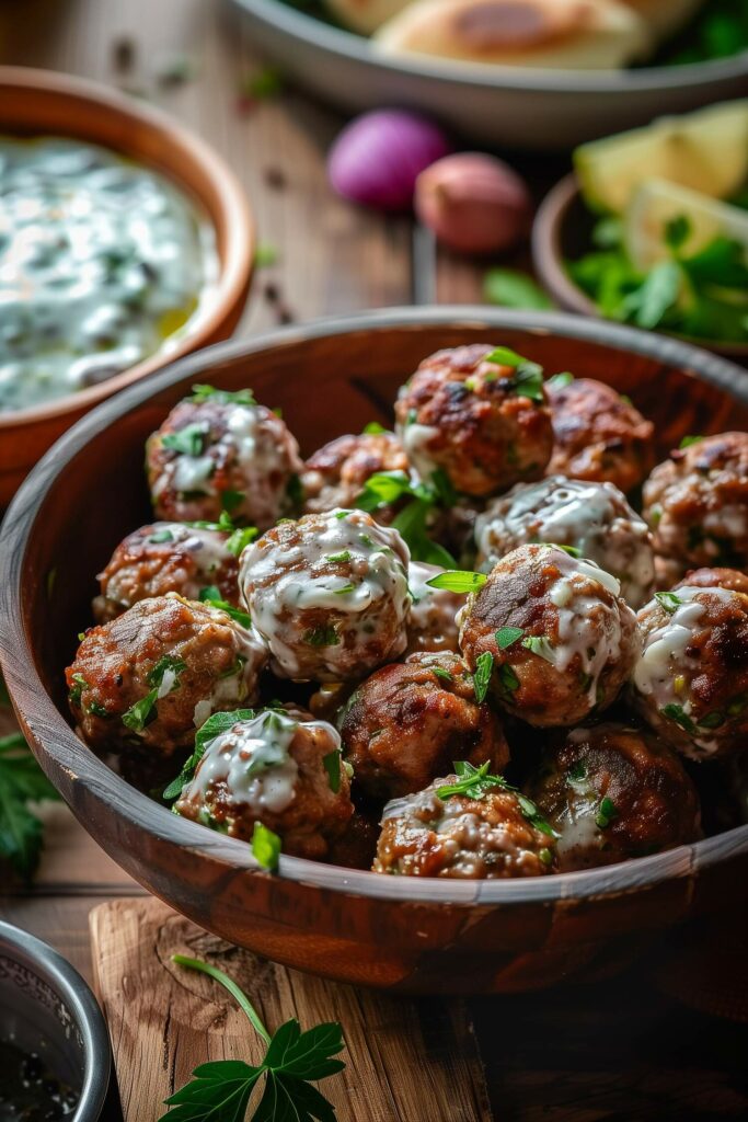 Greek Meatballs with Tzatziki Sauce