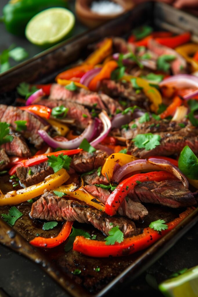 Sheet Pan Steak Fajitas