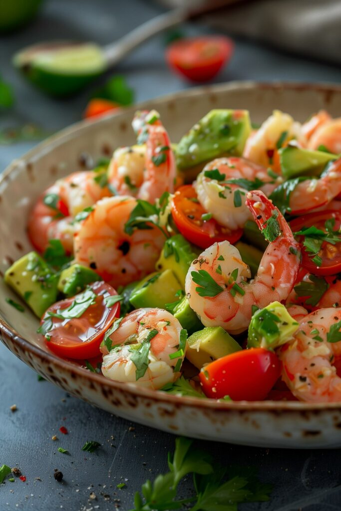 Shrimp Avocado Salad with Tomatoes