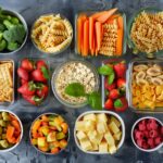 Various kinds of snack ideas for a kid-friendly meal prep