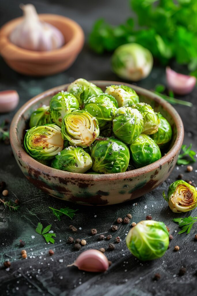 Roasted Garlic Brussels Sprouts