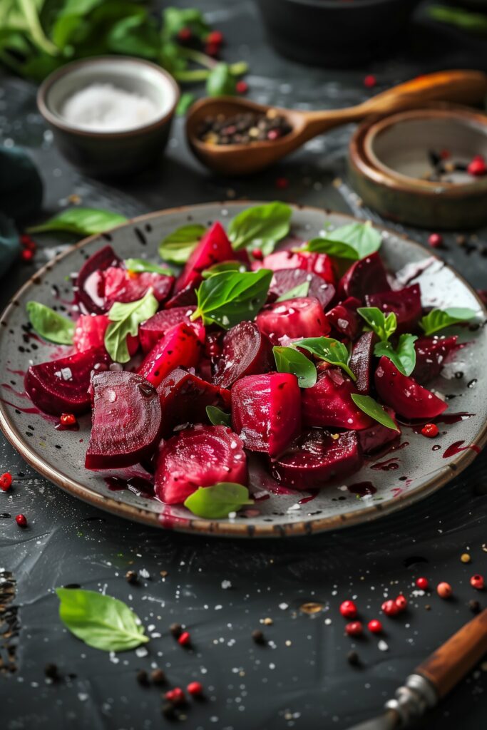 Simple Steamed Beet Salad