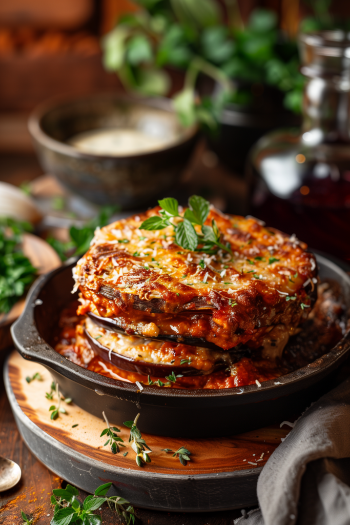 Deconstructed Eggplant Parmesan Casserole