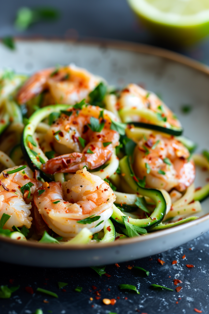 Zesty Shrimp Scampi with Zucchini Noodles