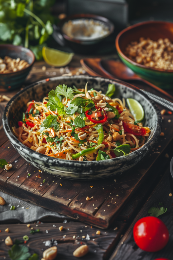Spicy Thai Peanut Noodle Salad 