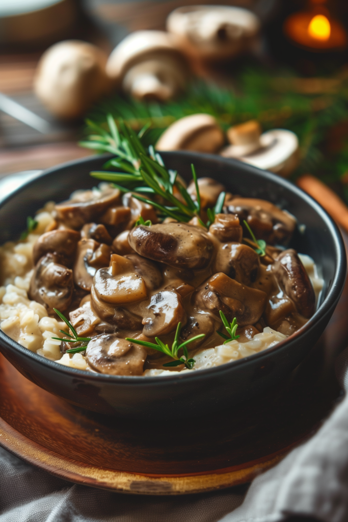 Crock-Pot Mushroom Stroganoff