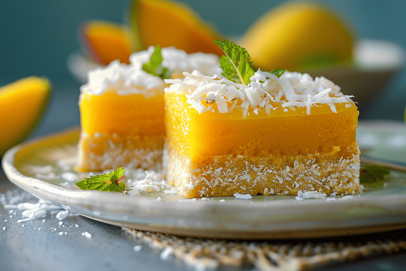 Tropical Coconut Mango Bars