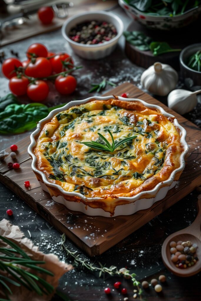 Crustless Spinach Quiche