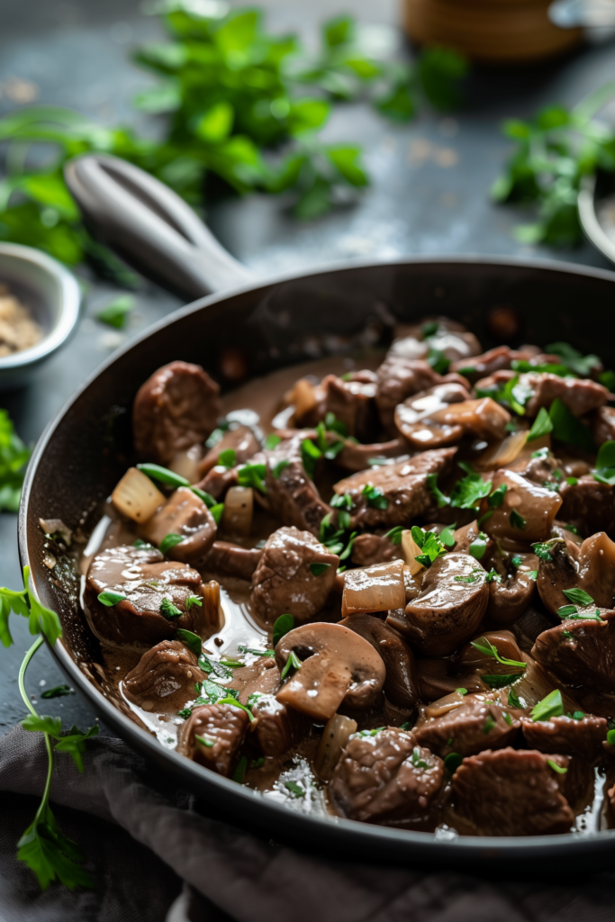 One Pot Beef Stroganoff