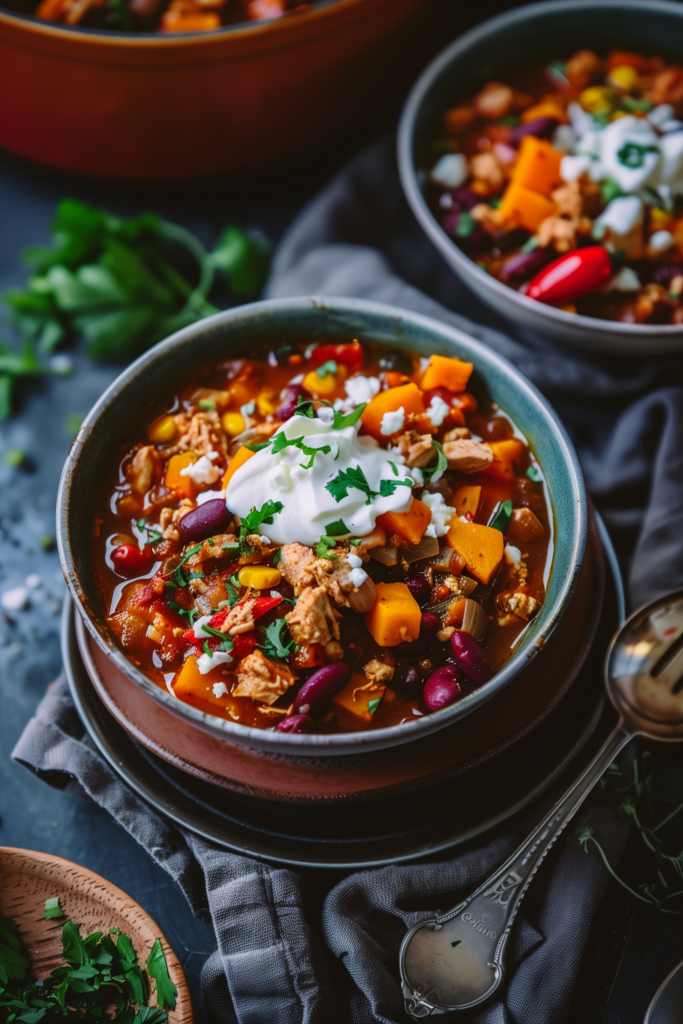Instant Pot Turkey and Sweet Potato Chili