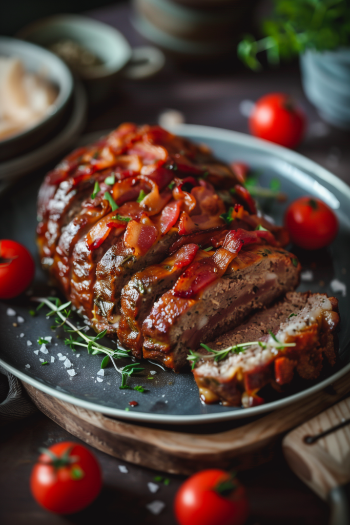 Keto Turkey Meatloaf with Bacon