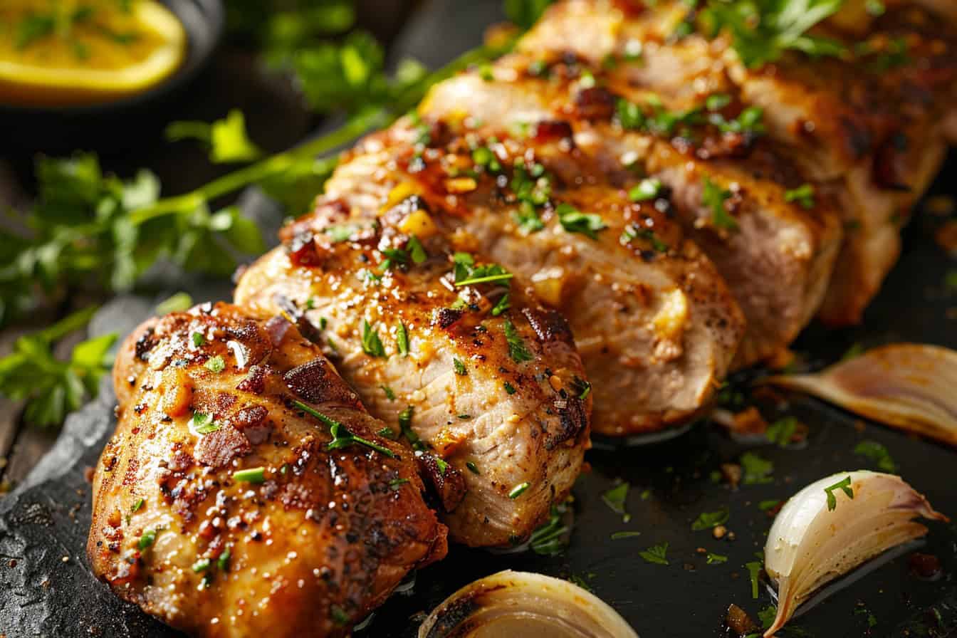 Slow Cooker Honey Garlic Pork Tenderloin