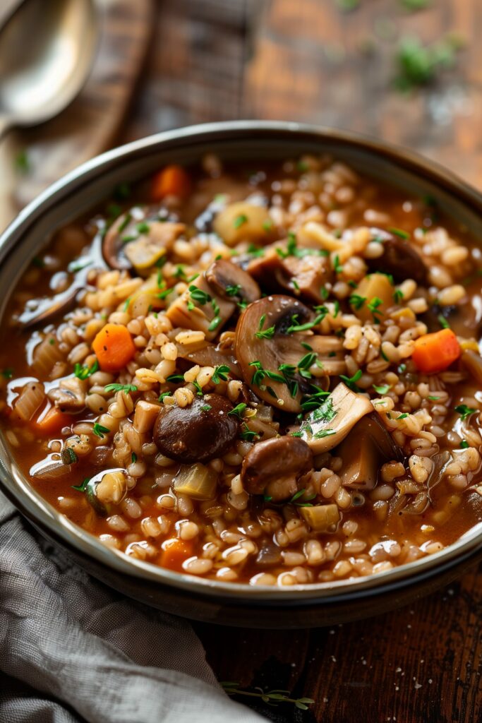 Hearty Mushroom and Barley Stew