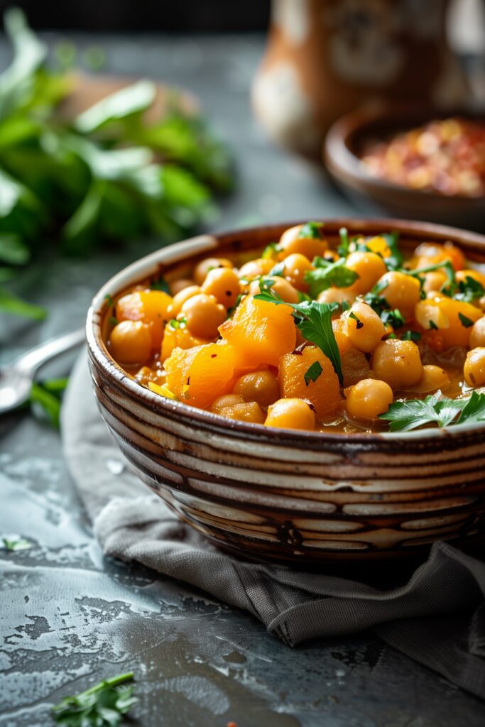 Moroccan Chickpea and Apricot Tagine