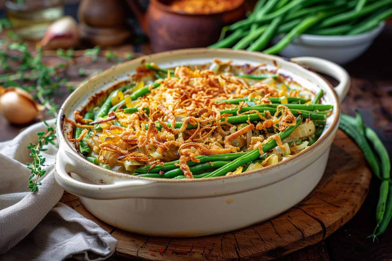 Green Bean Casserole with Crispy Shallots