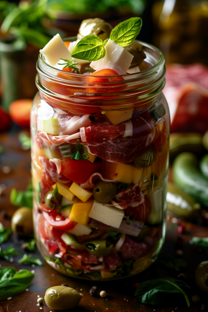Italian Antipasto jar salad