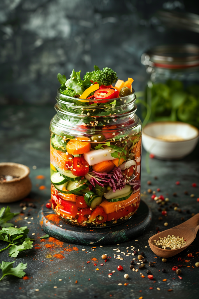 Asian jar salad