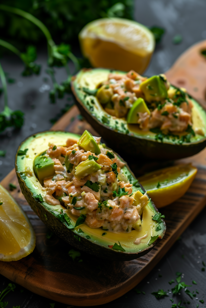 Keto Tuna Salad Stuffed Avocado