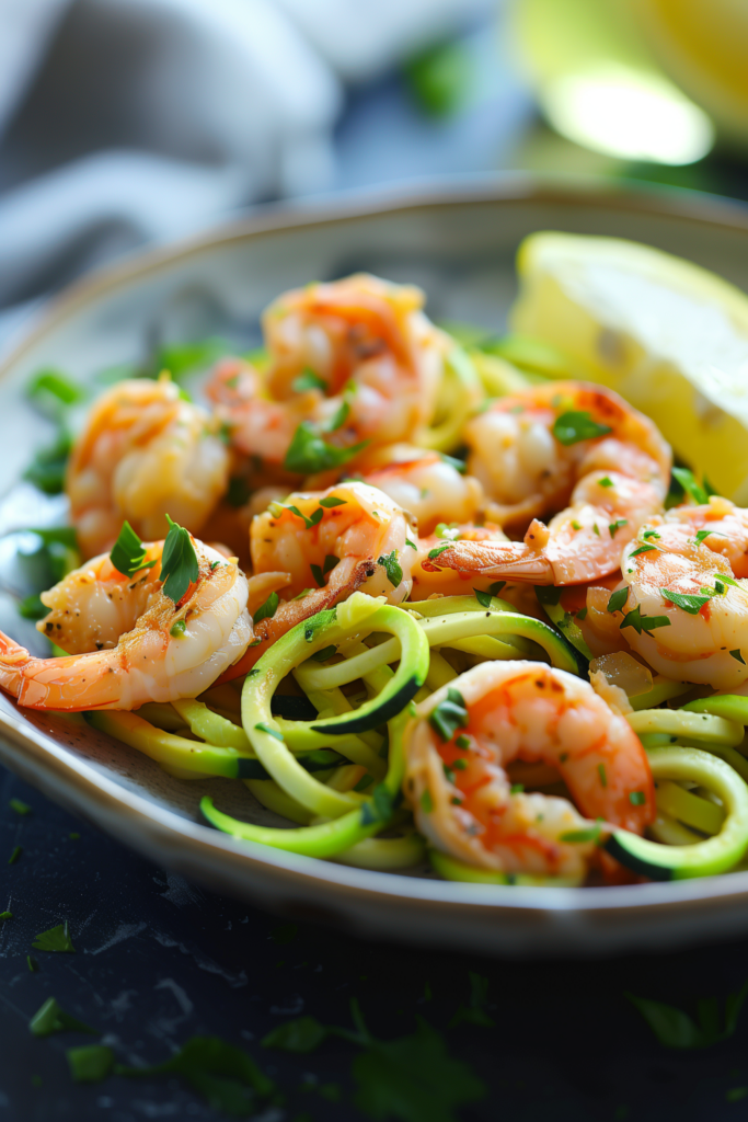 Keto Shrimp Scampi with Zucchini Noodles