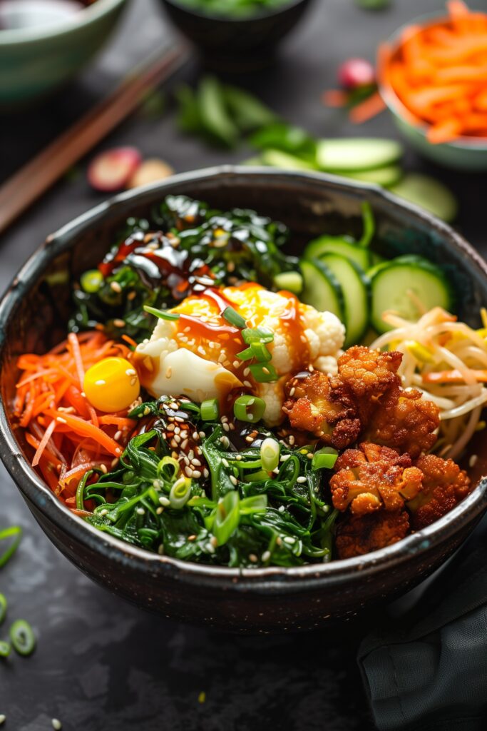 Vegan Bibimbap with Crispy Cauliflower