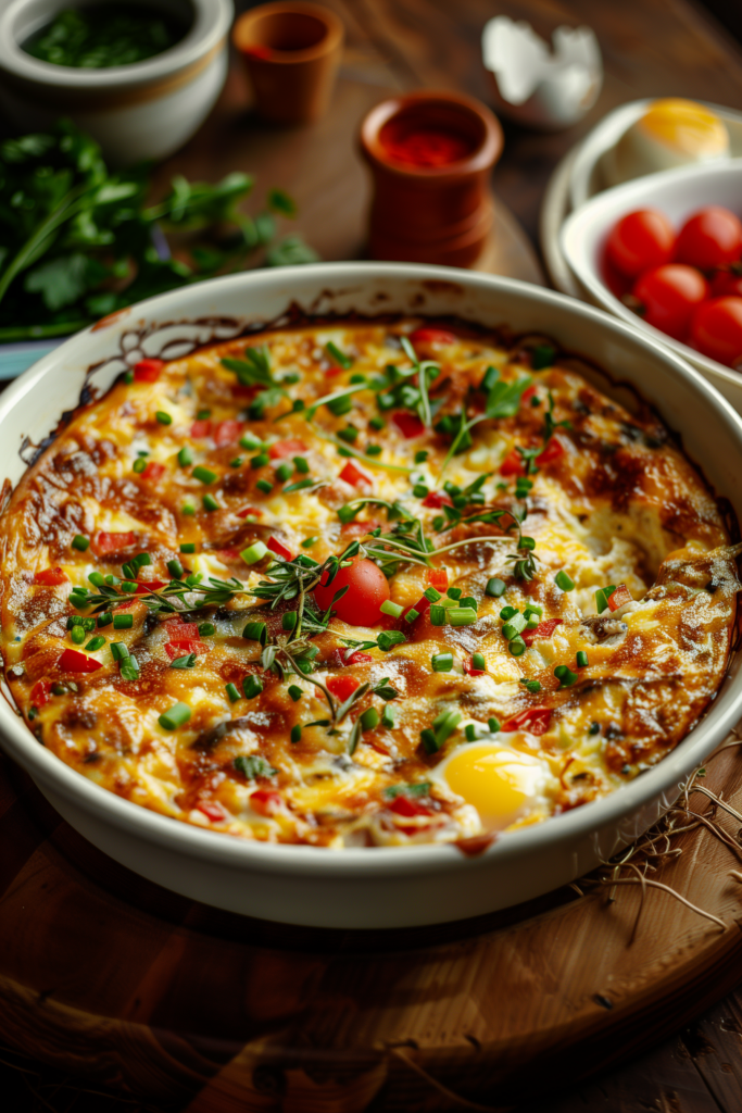 Keto Egg Bake with Cream Cheese 