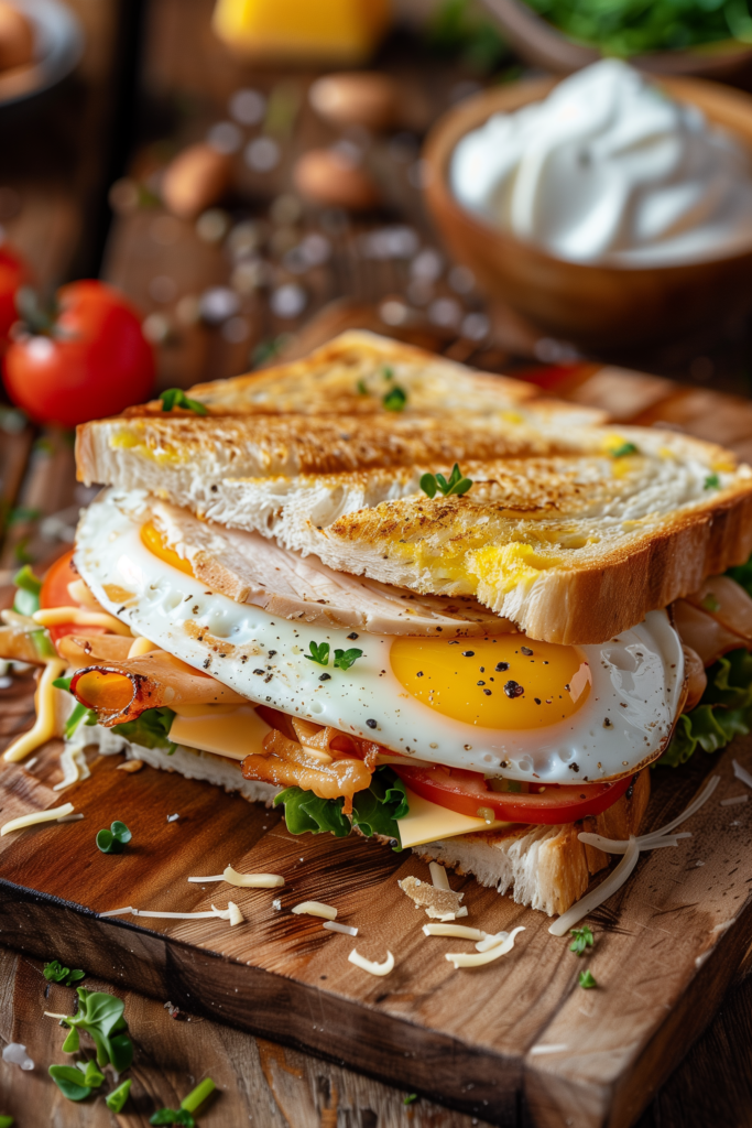 Turkey, Egg, and Cheese Sandwich
