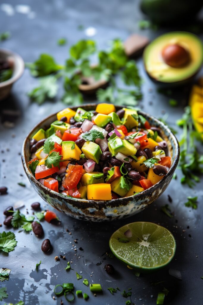 Mango Avocado Black Bean Salsa