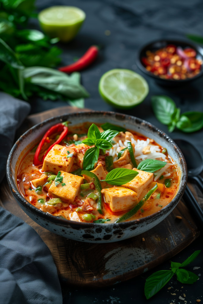 Thai Red Curry with Vegetables and Tofu