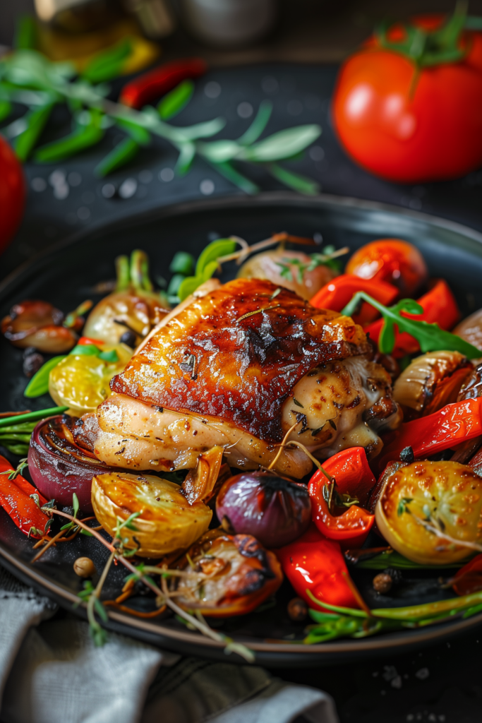 Paleo Chicken Thigh with Roasted Vegetables