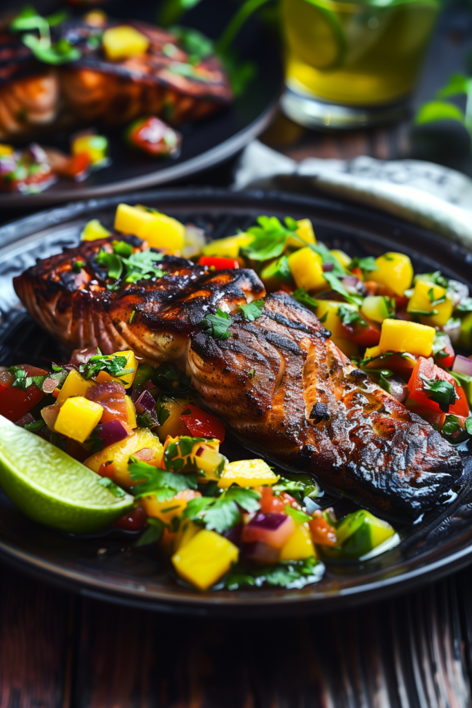 Blackened Salmon with Mango Salsa
