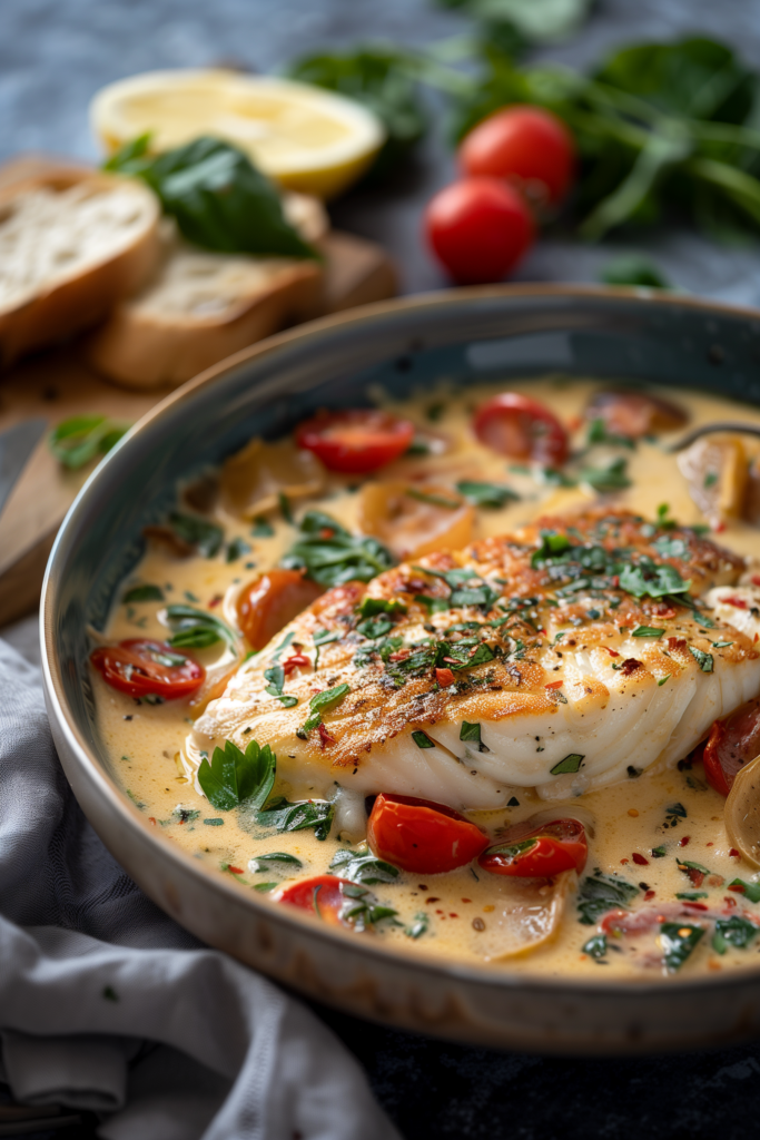 Creamy Tuscan Cod