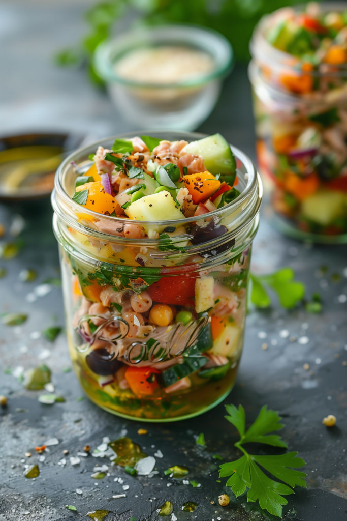 Mediterranean Tuna Salad Jars