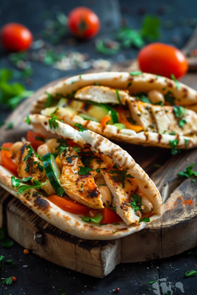 Mediterranean Chicken Pita Pockets