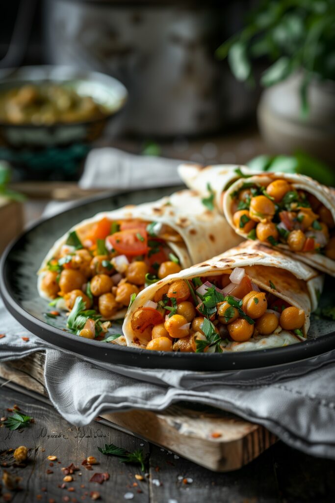 Curried Chickpea Salad Wraps