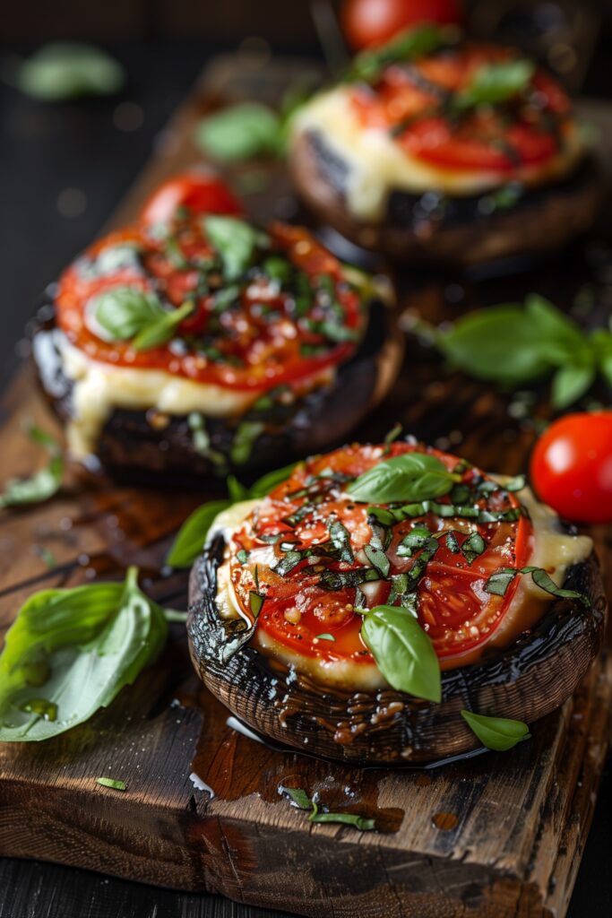 Caprese Stuffed Portobello Mushrooms