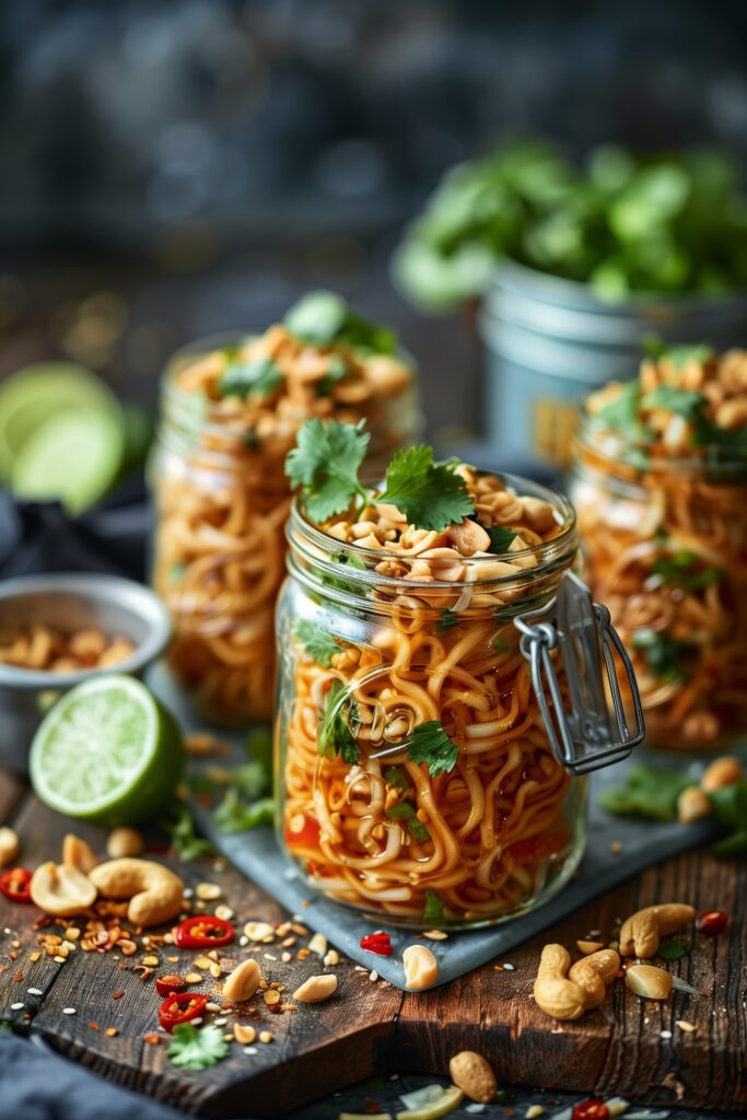 Spicy Peanut Noodle Jars