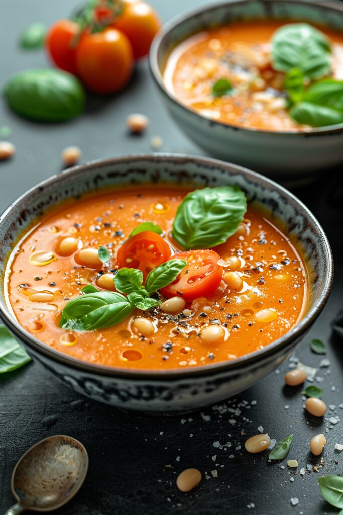 Creamy Tomato & White Bean Soup