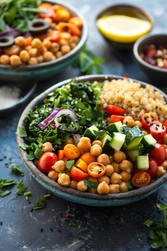 Mediterranean Chickpea and Quinoa Bowls
